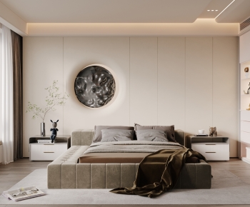 Modern Wabi-sabi Style Bedroom-ID:577866088