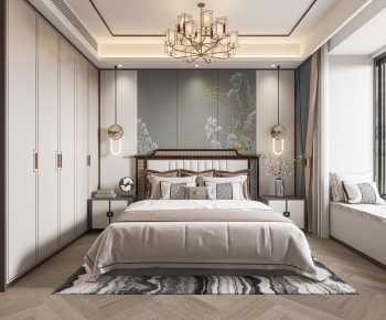 New Chinese Style Bedroom-ID:467055083
