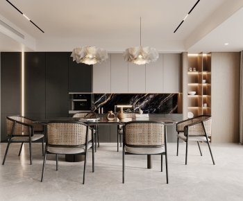 Modern Wabi-sabi Style Dining Room-ID:685306076