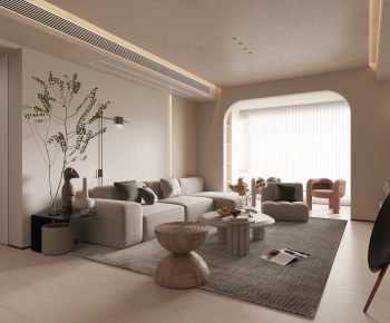Wabi-sabi Style A Living Room-ID:618381985