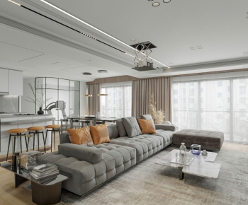 Modern A Living Room-ID:943609008