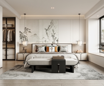New Chinese Style Bedroom-ID:914580823