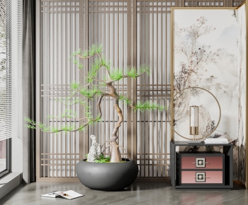 New Chinese Style Potted Green Plant-ID:308398966
