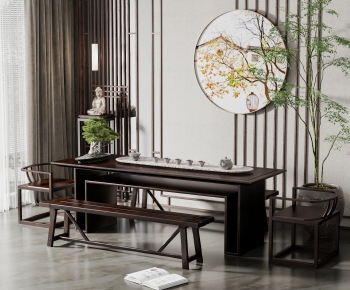 New Chinese Style Tea Tables And Chairs-ID:551774989