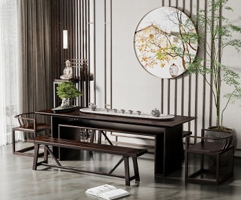 新中式茶桌椅-ID:1492121