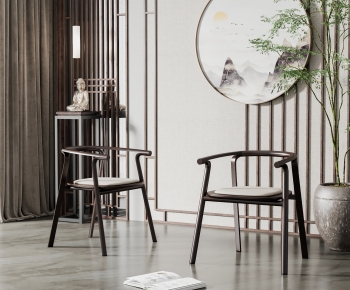 New Chinese Style Single Chair-ID:460441154