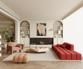 French Style A Living Room-ID:667479017