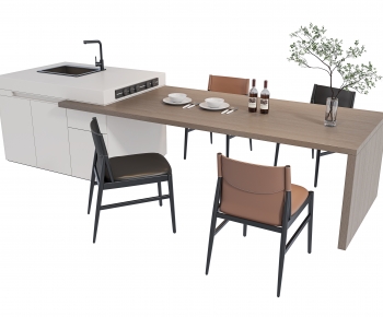 Modern Dining Table And Chairs-ID:378814942