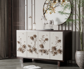 New Chinese Style Entrance Cabinet-ID:579319007