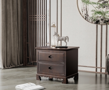 New Chinese Style Bedside Cupboard-ID:525245901