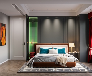 Simple European Style Bedroom-ID:478889942
