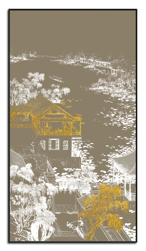 新中式装饰画-ID:747958908