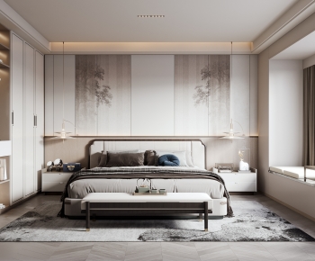 New Chinese Style Bedroom-ID:407396087