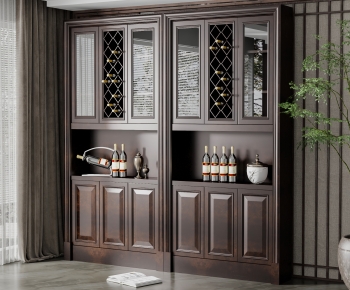 New Chinese Style Wine Cabinet-ID:554579021
