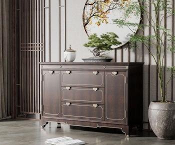 New Chinese Style Entrance Cabinet-ID:514385941