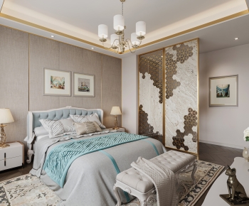 Simple European Style Bedroom-ID:868845946