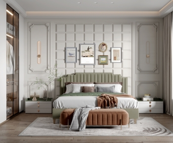 Simple European Style Bedroom-ID:218009955