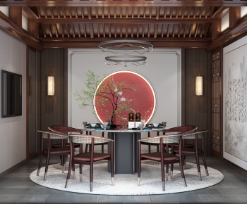 New Chinese Style Dining Room-ID:623397119