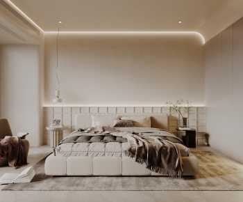 Modern Wabi-sabi Style Bedroom-ID:871913919