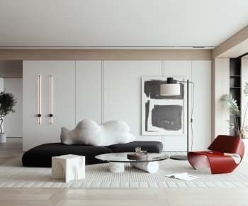 Modern Wabi-sabi Style A Living Room-ID:148317104