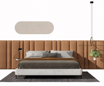 Modern Double Bed-ID:592854024
