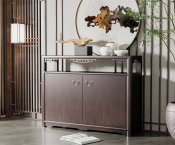 New Chinese Style Entrance Cabinet-ID:111151934