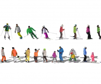 现代滑雪溜冰运动人物-ID:780786043