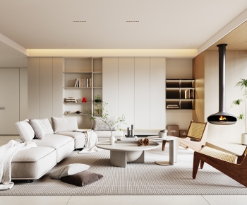 Modern Wabi-sabi Style A Living Room-ID:284320128