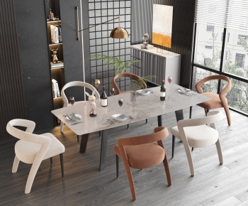 Modern Dining Table And Chairs-ID:802511933