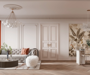 French Style A Living Room-ID:691649963