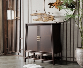 New Chinese Style Entrance Cabinet-ID:602032908