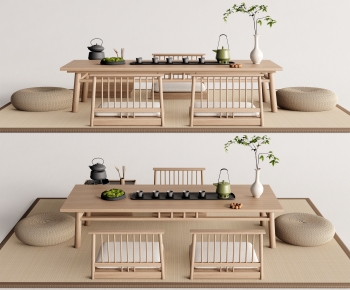 Japanese Style Tea Tables And Chairs-ID:930026054