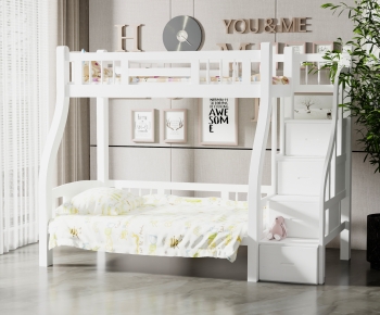 Simple European Style Bunk Bed-ID:648564105