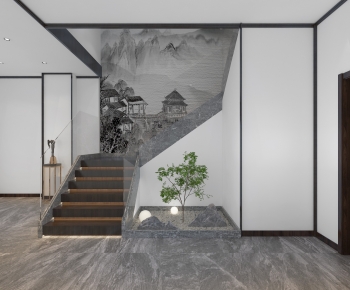 New Chinese Style Stairwell-ID:886163952