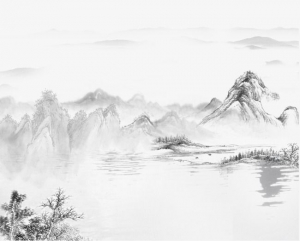新中式山水画-ID:597454078