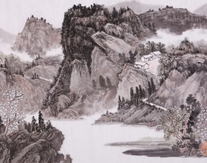 新中式山水画-ID:490466124