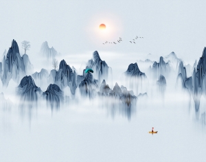 新中式山水画-ID:889743097