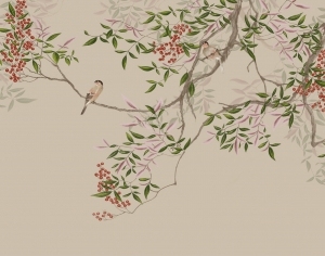 新中式花鸟壁纸-ID:5229619
