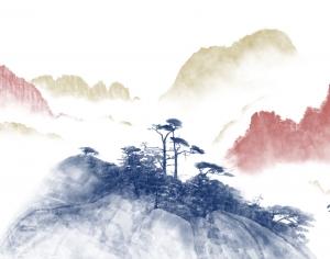 新中式山水装饰画-ID:970484972
