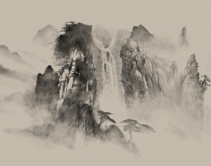 新中式山水装饰画-ID:235239033
