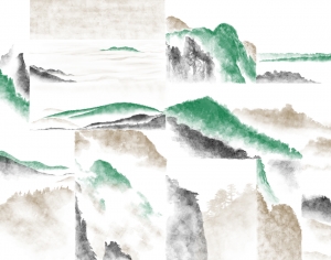 新中式山水装饰画-ID:406620576