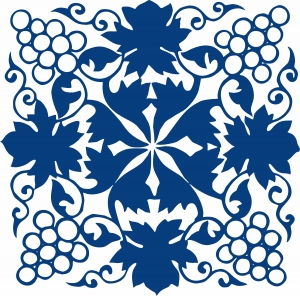 古代青花瓷图案花纹中国风图案-ID:208837035