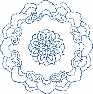 古代青花瓷图案花纹中国风图案-ID:800848014
