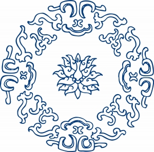 古代青花瓷图案花纹中国风图案-ID:528814087