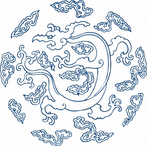 古代青花瓷图案花纹中国风图案-ID:984730019