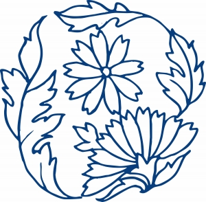 古代青花瓷图案花纹中国风图案-ID:150336989