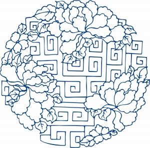 古代青花瓷图案花纹中国风图案-ID:272744894