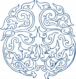 古代青花瓷图案花纹中国风图案-ID:508991969