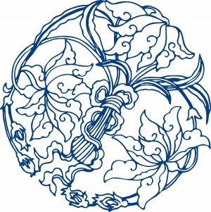 古代青花瓷图案花纹中国风图案-ID:113395935