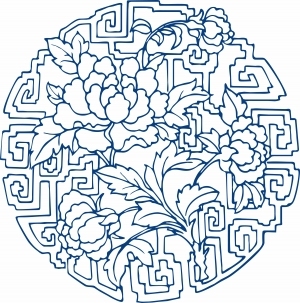 古代青花瓷图案花纹中国风图案-ID:5247022